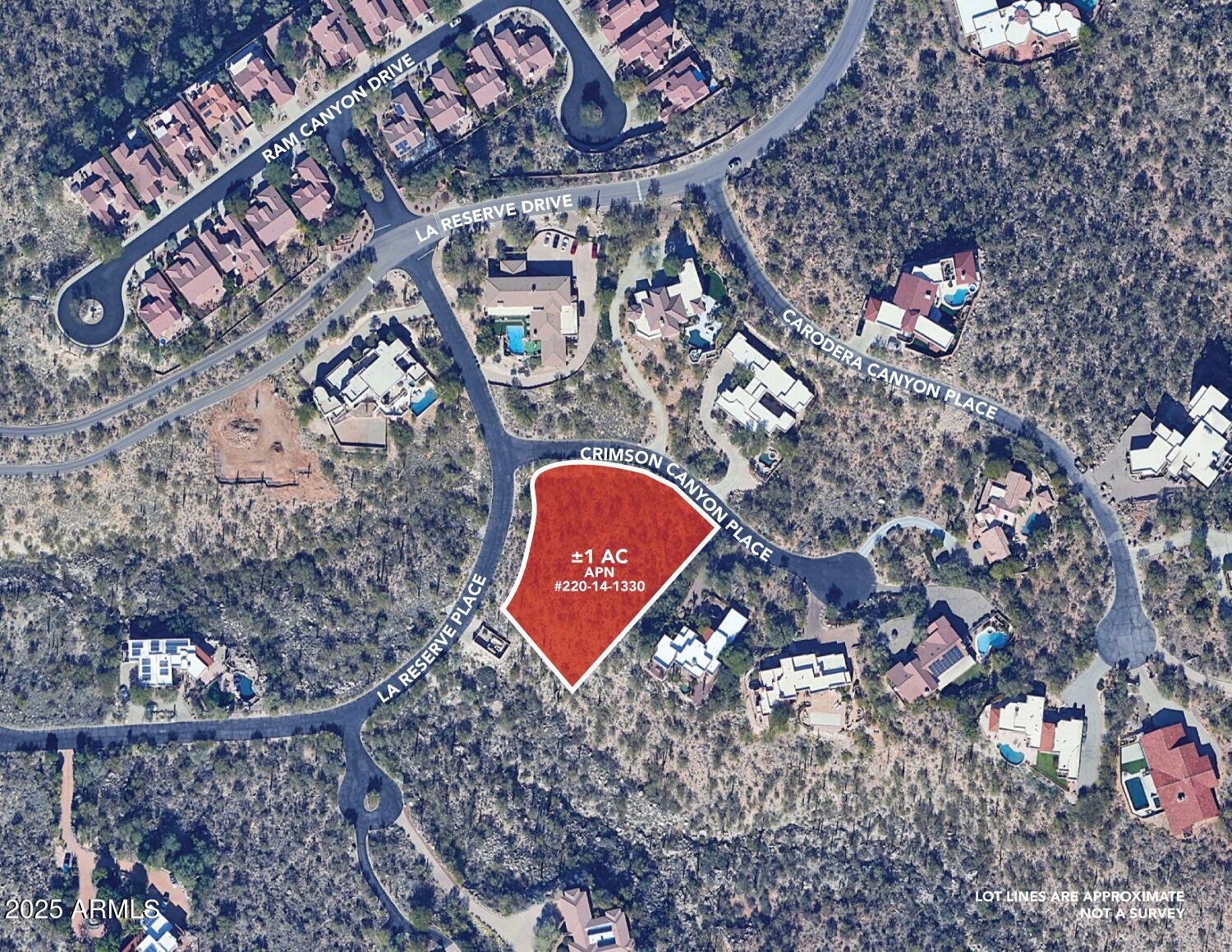 Exceptional Lot with Unmatched Views in Beautiful La Reserve!! Don't miss this rare opportunity to own one of the finest remaining lots in the gated community of La Reserve, located in Oro Valley, Arizona. This premium 1+ acre homesite offers breathtaking, unobstructed views of Pusch Ridge and the Catalina Mountains, complemented by the twinkling city lights of Oro Valley below. Privately situated behind a staffed guard gate, this parcel combines the tranquility of desert living with the convenience of being minutes from shopping, dining, and amenities along Oracle Road. The gently sloping terrain is ideal for a single-level custom home and offers design flexibility, including the potential for a walk-out basement. Nestled at an elevation of approximately 3,000 feet, the lot is lushly vegetated with mature saguaros, ocotillos, and natural desert flora that provide both beauty and privacy. Evening skies come alive with Tucson's famed sunsets, painting the Catalina Mountains in rich, warm hues. Utilities are available at the lot line, and there is no required timeframe to build, allowing you to plan and design at your own pace. Whether you're dreaming of a modern architectural masterpiece or a serene desert retreat, this lot provides the perfect canvas. Seller may consider seller financing with favorable terms.