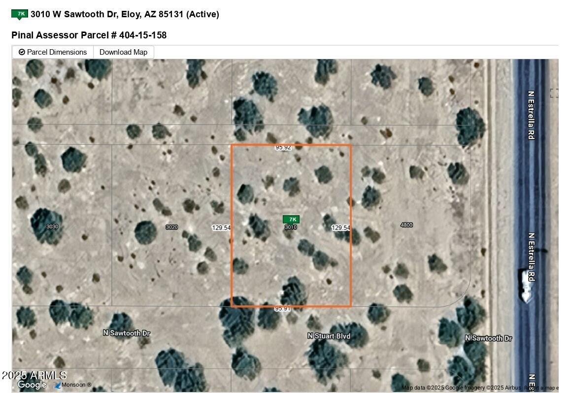 This vacant lot is waiting for you to build your home! This is a fast-growing area with big name business looking to open locations nearby. Not far from the Eloy Municipal Airport. Great sunset views! Buyer to verify all facts, figures, and information. Don't miss out on this incredible opportunity at a fantastic price!