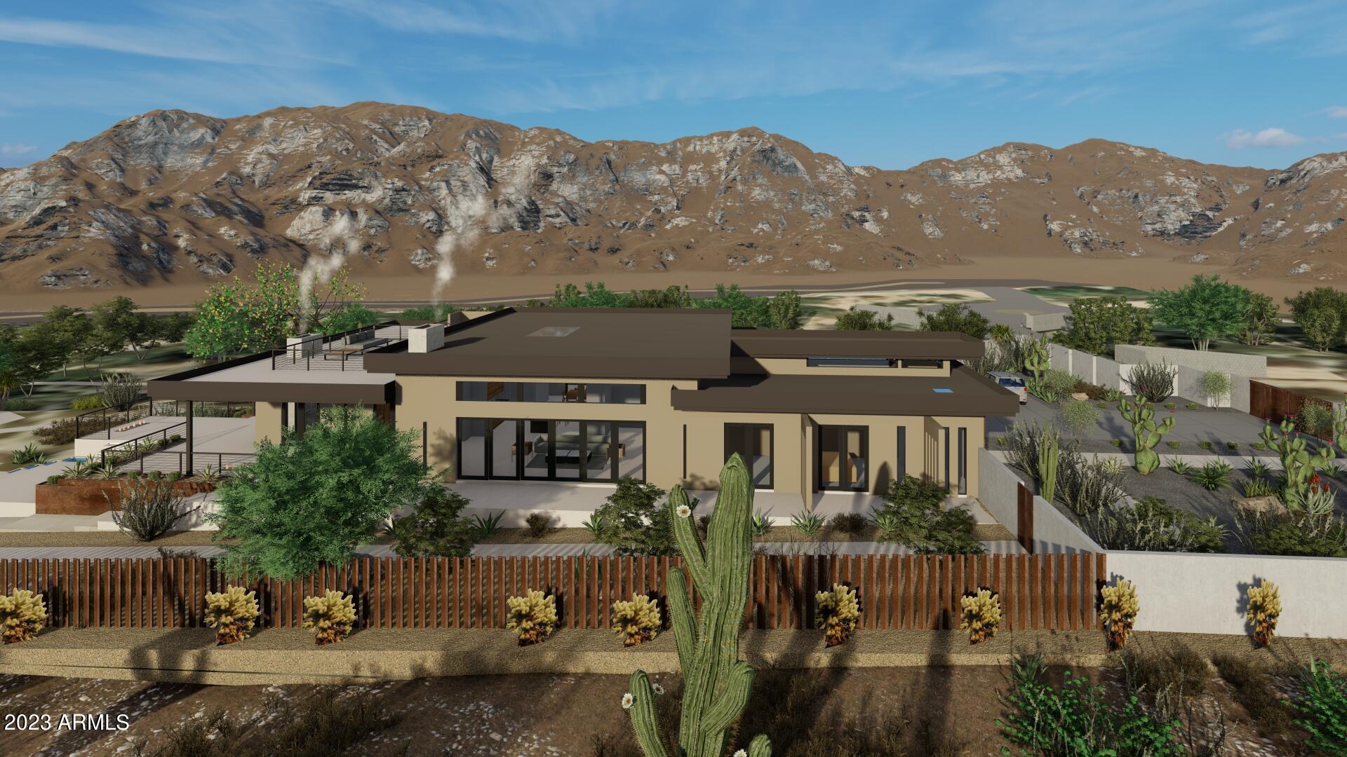 Welcome to Troon North; an exclusive to be built custom home that is spread over 6.64 Acres of land accommodating a 4,500 square foot home with 4 bedrooms and 3.5 bathrooms. Finish creating your own desert compound which overlooks Pinnacle Peak, Lone Mountain, the City lights and surrounding mountain ranges. There is a second homesite to build another home on the property as well. Perfect for car collectors, horse lovers, artists, collectors or simply just for privacy, there are endless possibilities for the discerning buyer. Utilities are all at the property and all permitting is complete up until this point, in addition the full building permit is available. All irrigation runs throughout the Desert Botanical Garden created on this masterful piece of property with multiple trails leading you through the true beauty of this lot. An outdoor pergola with lounge set up is already built on property as well as some storage structures. Do not miss your chance to finish creating your custom dream home on this unique piece of property!