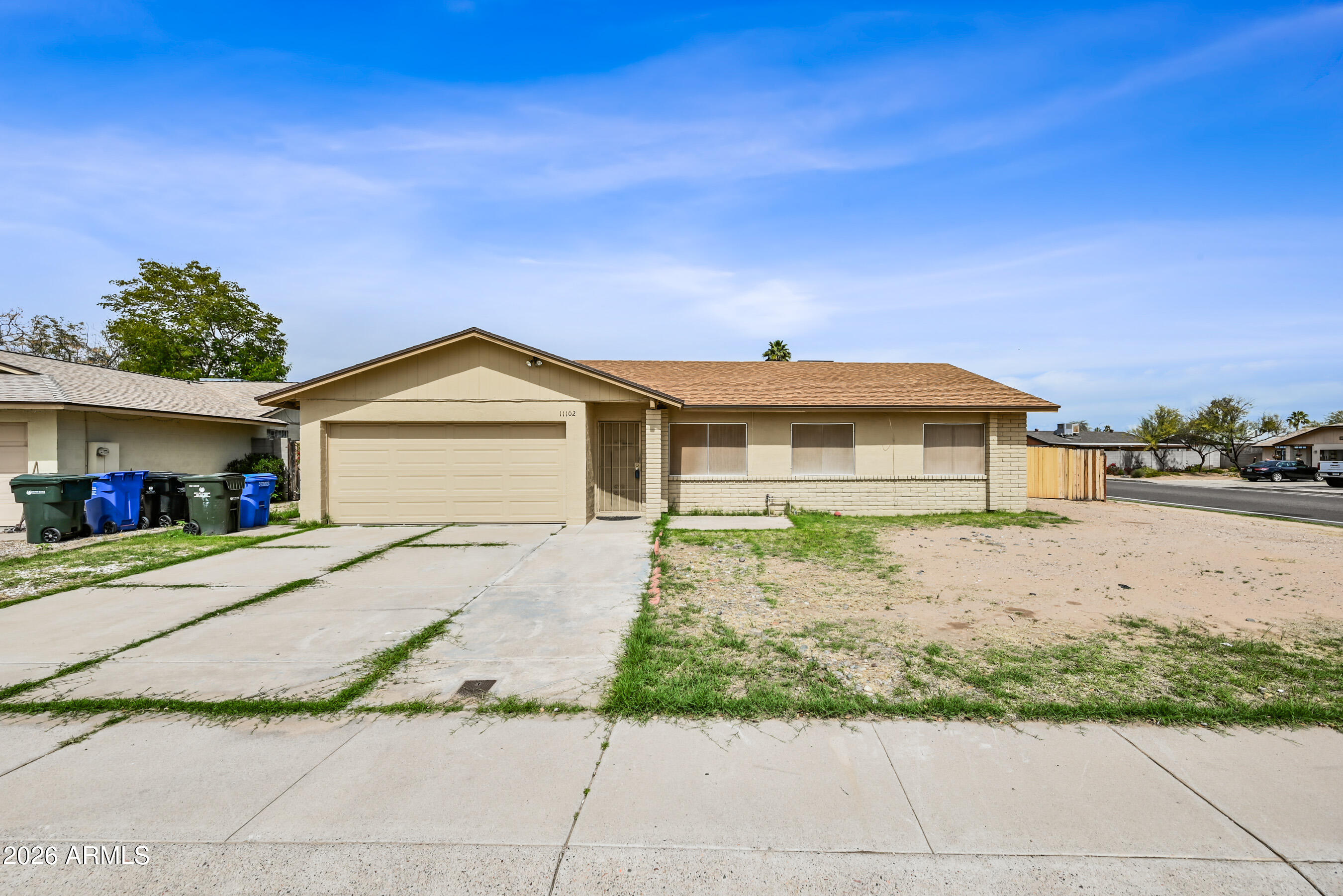 This charming 3-bedroom, 2-bathroom home is perfect for families or anyone seeking a blend of comfort and convenience. Its proximity to the 101 loop and I-10 ensures quick and easy access to various destinations across the valley, making commutes a breeze.

The property features a generously sized backyard, ideal for outdoor activities, gardening, or simply relaxing in your own private space. Inside, the large family room with vaulted ceilings creates an open and inviting atmosphere, perfect for gatherings or quiet evenings. The 2-car garage adds practicality and ample storage options.
