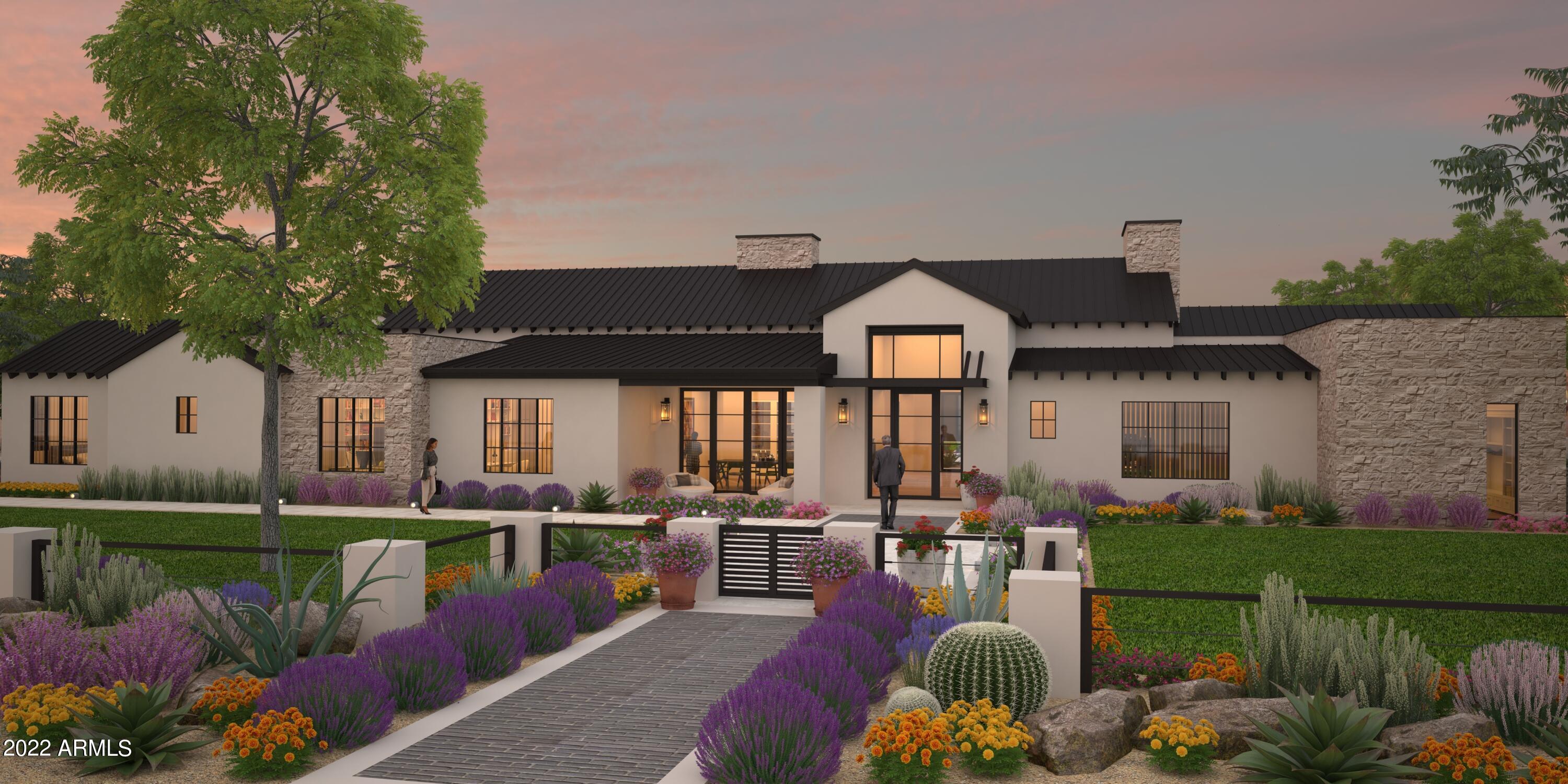 Sleek, elegant, modern, comfortable are just a few words to describe this new build, Scandinavian Farmhouse masterpiece. Eva Rack (ASID), the Swedish designer / developer has combined her background with the modern American Farmhouse style to create this incredible new home. Sundown Farm is a sprawling, 1 acre property in the heart of all that is Scottsdale. This magnificent home will include 5 bedrooms, formal office, private guest suite, 4 car garage, separate RV garage, 5 baths, plus pool bath. Welcome home to this new, luxurious, Scandi-Farmhouse designed by Aspect Design Studio and built by Trinity Homes.