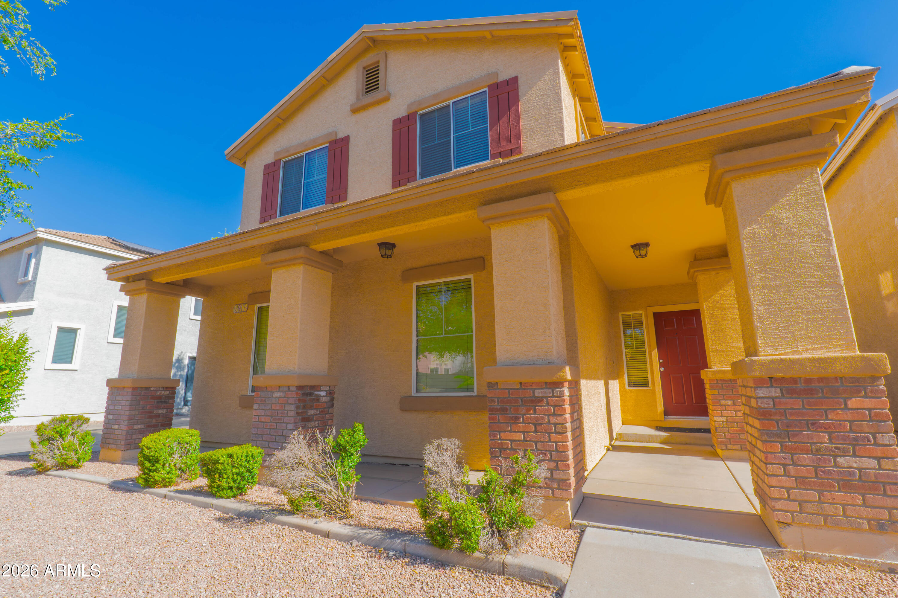 The perfect starter home with the perfect price.  Great 3 bedroom 3 bath home with the right amount of square footage for the price.  The property is located near schools, parks, shopping, dining, and entertainment. This home features an open floorplan with good size kitchen.  The yard is low maintenance with desert landscaping and turf.