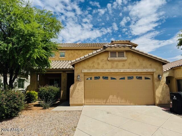 Spacious 4-bedroom, 2.5-bath home offering a functional two-story layout with multiple living areas and generous room sizes throughout. The kitchen features ample cabinetry, expansive counter space, and a center island, opening to the main living area for easy everyday living. Upstairs bedrooms provide comfortable separation, including a large primary suite with dual sinks and a walk-in closet. Neutral flooring and abundant natural light create a bright interior. Step outside to a covered patio overlooking a low-maintenance backyard with a built-in firepit and direct views of the greenbelt--no rear neighbors for added privacy. Conveniently located near parks, schools, and local amenities. Explore the possibilities this home has to offer.