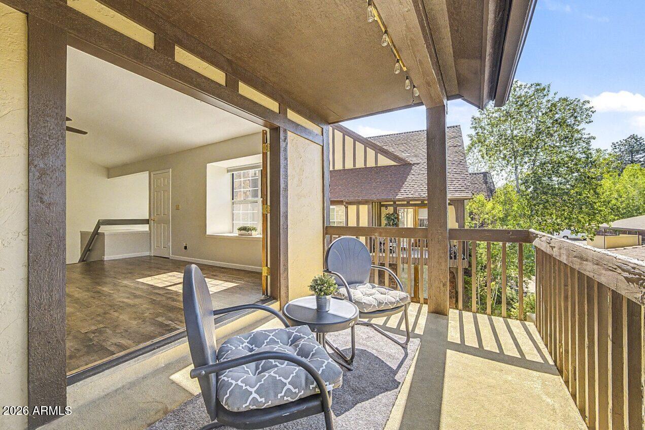 Remodeled second floor condo with dual master suites. Move-in ready. The kitchen offers granite countertops, custom backsplash and newer appliances. Bathrooms have updated vanities, newer shower/tub and toilets. New flooring throughout, vaulted ceilings and a large living room with french doors opening to a private balcony. This condo also boasts ample storage and plenty of natural light throughout. Includes covered parking with attached storage. HOA covers water, sewer and trash. Prime location near NAU, CCC and Lake Mary. Miles of hiking and biking trails nearby as well as plenty of shopping and restaurants. Professional Photos coming soon.
