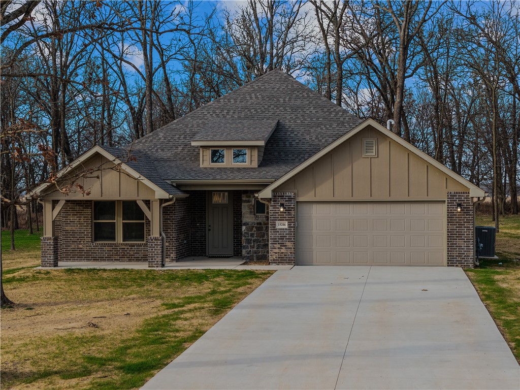 Better than new, this exceptional modern Craftsman in Snyder Farms offers 5 bedrooms, 3 baths, and approximately 2,575 square feet on a private 1.01 acre estate lot. Completed in January 2026, it presents like a custom residence with the advantage of immediate availability.
Positioned against a serene wooded backdrop with open pasture views, the setting offers rare privacy and scale. Inside, soaring vaulted ceilings with a statement stained beam and a dramatic wall of windows create a grand yet inviting living space filled with natural light. The designer kitchen showcases an oversized island, gas cooktop, quartz surfaces, custom cabinetry, and a walk in pantry,crafted for both elevated entertaining and everyday living.
The primary suite is a true sanctuary, featuring a spa caliber en suite, a freestanding soaking tub, and an expansive walk in shower. The covered patio extends the experience outdoors, offering peaceful mornings and elegant evenings surrounded by nature. $5000 preferred lender credit.