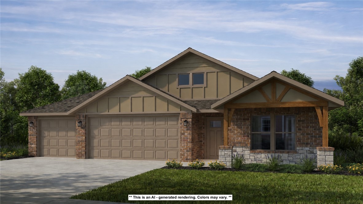 This 2000 square foot home offers a comfortable blend of
style and functionality, featuring a 3 car garage and 3 bedrooms to suit your family’s needs.
The kitchen includes a corner pantry, generous counter
space, and bar seating, all flowing naturally into the
dining and living areas to create an easy, open
environment for everyday living or hosting friends and
family. A large covered back patio extends the living
space outdoors, providing a great spot for relaxing or
gathering.
The primary suite includes double vanities and a spacious
walk in closet, with direct access from the utility room for
added convenience. Thoughtfully designed with comfort
and practicality in mind, this floor plan creates a home
that feels comfortable, efficient, and easy to live in every
day.
Taxes are subject to change based on new construction.