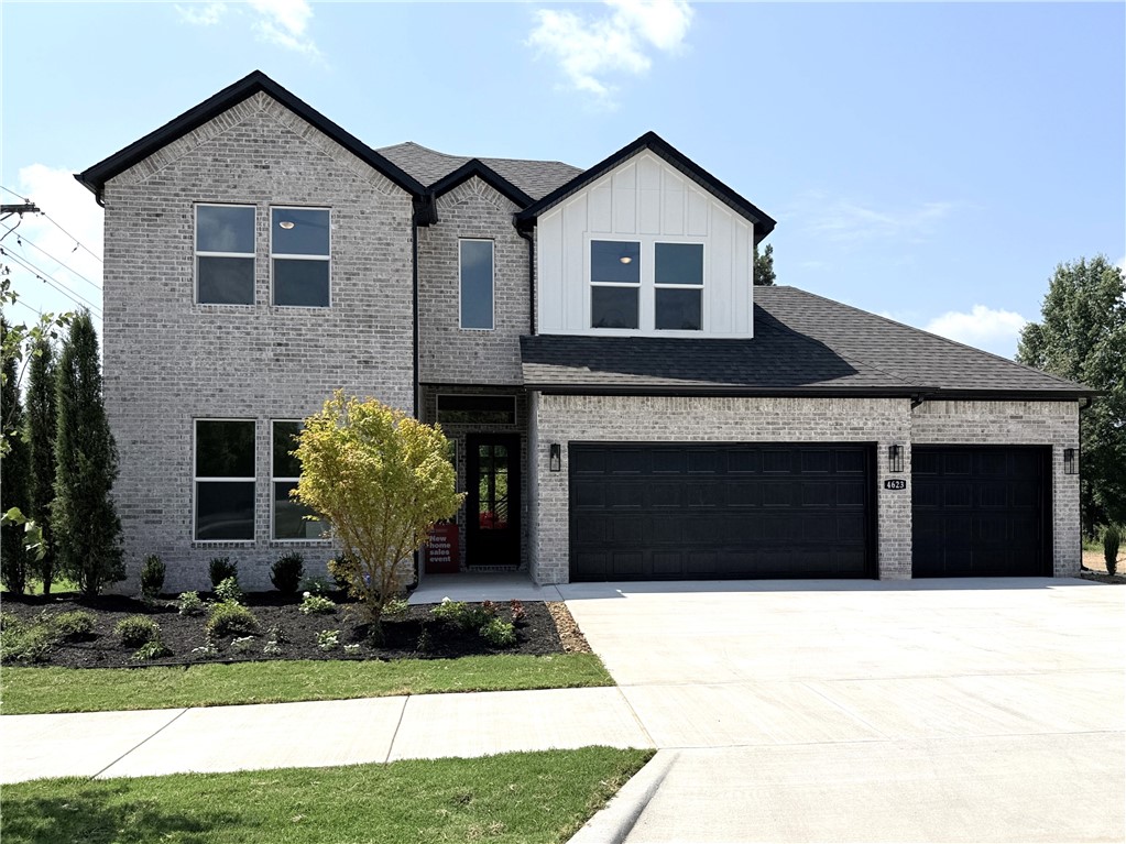 The Seiver plan in Hughmount South, in beautiful Fayetteville, AR! This two-story plan offers 4 bedrooms, 3 full bathrooms, and an upstairs game room! Upon entering, you will find a spacious open kitchen and living area with a beautiful, modern electric fireplace with a poplar mantle! The kitchen features quartz countertops, 42-inch cabinets, tile backsplash, and a gas range! This home will feature LVP throughout the first floor, and carpet on stairs and in all upstairs bedrooms and common areas! Each bedroom and the living room will have a ceiling fan. The primary suite features stunning beams, and a beautiful ensuite with a walk-in shower and freestanding tub! Each home in Hughmount South offers a 3-car garage, 4-sides brick with Hardie® siding per plan, and a covered patio per plan. These homes feature LED lighting throughout, and a high efficiency AC with a programmable Wi-Fi thermostat. Taxes and parcel TBD.