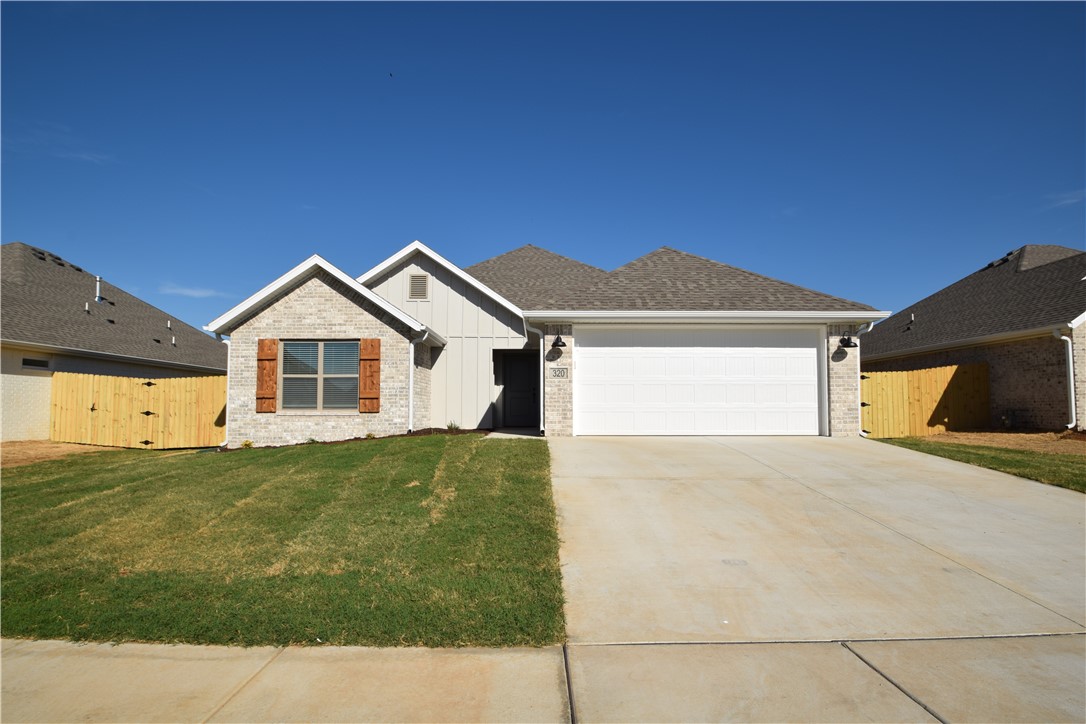 Newer home for Rent in Great Location! This home offers an open floor plan with Three Bedrooms, 2baths, and 2 car garage. Kitchen has granite countertops & stainless appliances and pantry. Home comes with refrigerator, washer & dryer included as well as blinds. This is a split bedroom plan and home has large back yard with 6' wood privacy fence and covered patio. No Smoking, Pets negotiable with additional deposit and owner approval. This has a Bentonville mailing address.