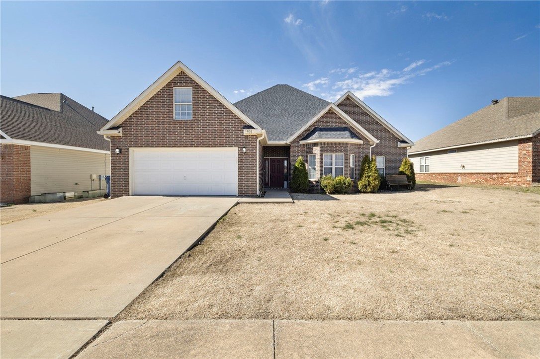 Built for real life with flexibility in mind, this spacious 5-bedroom, 2-bath home offers room to grow and gather. The main level features four bedrooms in a split floor plan, with a private primary suite set apart from the secondary rooms. Arched doorways add warmth to the living spaces. Upstairs includes a fifth bedroom and versatile bonus area with built-in bookshelves and swing brackets—ideal as a playroom, office, or media space. Durable LVP with sound dampening and tile flooring provide comfort and easy care. Smart WiFi light switches integrate with Google Home or Alexa. The kitchen boasts an oversized walk-in pantry, new Bosch dishwasher, and new Frigidaire Gallery induction stove with child-safety features. The primary suite offers a cozy nook and en suite bath with closed water closet and walk-in closet. New roof and vinyl siding (2025) plus EV-ready garage complete this value-packed home.