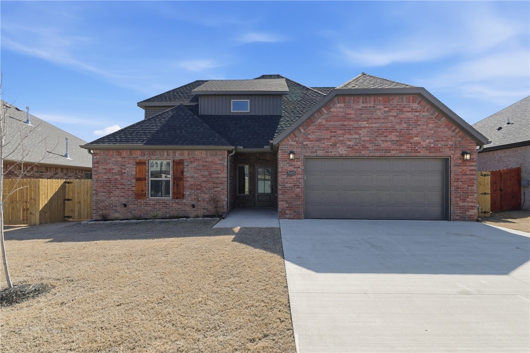 Welcome home to Walnut Grove Estates, an exciting new community in Bentonville just minutes from Vaughn Elementary, the airport, shopping, dining, & everyday conveniences. This beautifully upgraded home is designed to impress, featuring granite countertops, custom-built cabinetry, a spacious kitchen island, a built-in wine rack, oversized closets, & a thoughtfully designed split floor plan with two bedrooms upstairs. The primary suite is a true retreat, complete with a relaxing soaking tub, custom tile shower with bench seating, & an oversized walk-in closet. The home includes a fence, gutters, & blinds for added value & convenience. Residents will soon enjoy a neighborhood pool & additional POA amenities. Don’t miss your opportunity to own this exceptional home. The seller is offering $10,000 toward closing costs, rate buy-downs, or appliance upgrades.