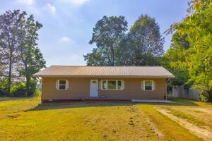 Recently remodeled 3 bedroom 2 bath home features a metal roof, detached garage, and vinyl siding. Located on a large lot and a pretty setting. You will enjoy the private back deck and the end of the road location.