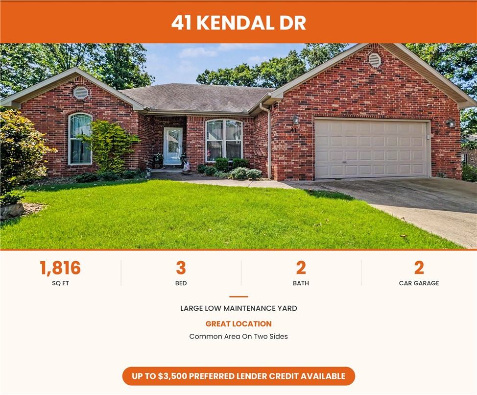 Welcome To Your Next Home, A Brick Front Offering Nice Clean Curb Appeal, That's As Clean As It Is Smart, Tucked Into One Of Bella Vista's Quiet Established Neighborhoods With Quick Access To 71B And Sought-After Bentonville Schools. The Layout Is The Star Here, And It's The Kind You Just Don't Get In New Builds This Size. Two Counter Bar Seating Areas, Formal Dining For The Holidays, Eat-In Dining For Tuesday Night Tacos, Take Your Pick. The Living Room Opens Up Under A Soaring Vaulted Ceiling, And The Front Bedroom Carries That Same Airy Feel. Then There's The Primary Suite, And It's A Big Deal: Room For A Sitting Area, Plus Its Own Door Straight Out To The Back Deck For Morning Coffee Before Anyone Else Is Up. Solid Wood Cabinets Throughout, A Split Plan That Keeps Everyone Happy, And Fresh New Carpet So You Can Move Right In. Out Back, The Deck Looks Over A Flatish, Low-Maintenance Yard Framed By Mature Trees. Add A Two-Car Garage And A Home That's Been Loved In All The Right Ways.  This Is The One!