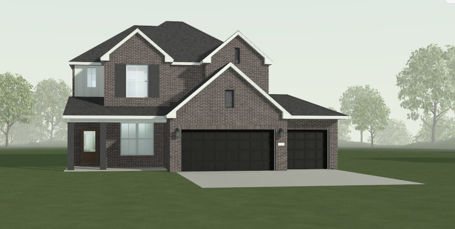 Introducing the Daisy: a spacious and inviting 4-bedroom, 3-bath home designed with comfort and flow in mind. The open-concept living and dining areas seamlessly connect to the kitchen, creating an ideal space for both everyday living and entertaining. Abundant natural light pours through the rear windows, enhancing the home’s warm and welcoming feel. The main level features a conveniently located bedroom and full bath, perfect for guests or flexible living needs. Upstairs, the owner’s retreat offers a relaxing sitting area and dual walk-in closets, accompanied by three additional bedrooms for optimal space and privacy. This home also includes desirable upgrades such as a covered patio and a third-car garage, adding both function and charm.