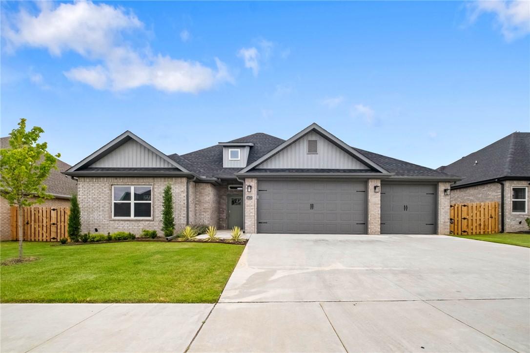 Welcome to this beautifully designed 3-bedroom, 2.5-bath home with an open-concept floor plan and stylish finishes throughout. The spacious kitchen is equipped with custom cabinetry, granite countertops, and stainless steel appliances, making it perfect for both everyday living and entertaining. The primary suite offers a relaxing retreat with dual closets, a tiled shower, and a soaking tub. Step outside to enjoy the covered patio—an ideal space for morning coffee, outdoor dining, or simply unwinding. This home combines comfort, functionality, and quality craftsmanship in a layout you'll love.