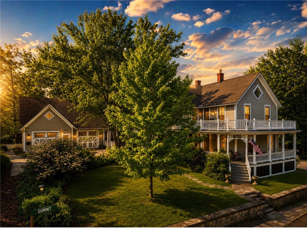 Eureka Springs history shines bright within the full restoration of the Vestal Cottage CIRCA 1885. Enjoy the original splendor and beauty of this Victorian home complete with Guest house and oversized 2 car garage on 3 lovely landscaped lots on the upper Historic Loop. This home holds significant history within her walls including original wood floors, doors, trims and transoms throughout. With great pride the owners painstakingly restored this local gem from the ground up in 2012 You will find her historical presence fully preserved but she has also been completely updated with new plumbing, electrical, insulation, gas lines & HVAC. The wrap around porch is the perfect place to enjoy an afternoon tea and visit with neighbors and visitors alike. There is a large screened in porch that stretches the entire back of the home and looks over the lovely rear garden and pond. Complete guest house above the oversized garage with a large living area, bedroom, full kitchen, laundry, walk in closets, & a private balcony.