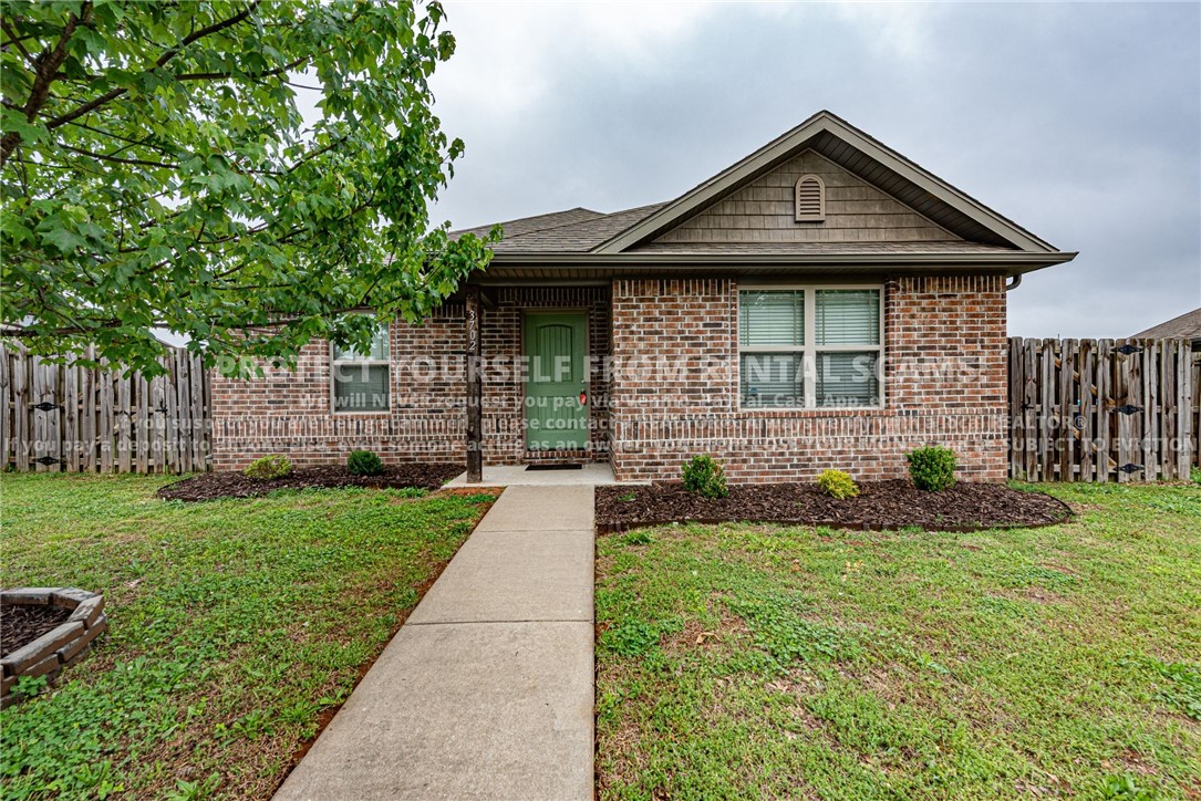 AVAILABLE NOW! Check out this beautiful 3 bedroom 2 bathroom home located near shopping, fire station, and eateries! Head inside to a spacious living room featuring beautiful laminate wood flooring and a cathedral-style vaulted ceiling. The open-concept layout flows seamlessly into the kitchen, complete with an island, granite countertops, tile flooring, ample cabinet storage, and a pantry. Retreat to the primary bedroom offering a private ensuite bath with a double-sink vanity and a large walk-in closet. Don't miss the spacious laundry room with a hanging rod, shelving, and cabinet storage for added convenience. Out back, unwind and enjoy the side yards surrounded by a privacy wood fence, perfect for relaxing or entertaining. **Tenant is responsible for all utilities and lawn care/maintenance. *Pets Negotiable