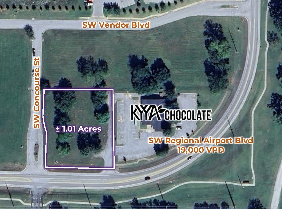This premier development opportunity features approximately 193 feet of frontage on SW Regional Airport Boulevard and 225 feet on SW Concourse Street, providing excellent visibility and access in a highly strategic location directly adjacent to major Walmart distribution centers. The shovel-ready site is fully entitled for a ±12,000 SF flex building, allowing for an expedited development timeline with reduced entitlement risk. The approved entitlement supports a versatile flex configuration suitable for light industrial, showroom, office, or service-oriented users, offering broad appeal to a wide range of tenant or owner-user needs. Ideally positioned just 6.9 miles from XNA, 6.1 miles from the Bentonville Square, and 4.9 miles from I-49, the property offers strong connectivity, long-term growth potential, and an efficient path to development.