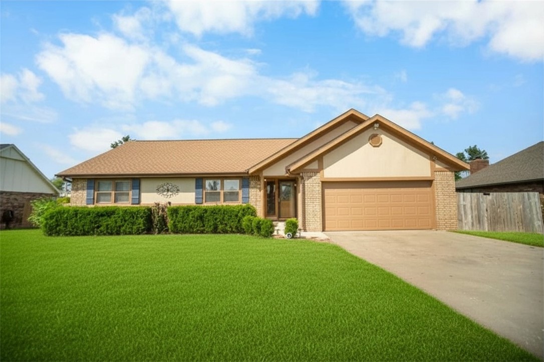 Don't miss this beautiful 4-bedroom home in the highly sought-after Chateau Terrace neighborhood! Featuring a flat, spacious backyard, vaulted ceilings, and numerous recent updates, this move-in-ready home offers both comfort and value. Major improvements include a new roof installed within the last two years. Ideally located just minutes from I-49, Walnut Street, and Pinnacle Hills Mall, this home provides convenient access to shopping, dining, and entertainment. Inside, you'll find generously sized bedrooms with walk-in closets, offering plenty of space and storage. The vaulted ceilings create an open, airy feel and add to the home's inviting atmosphere. Additional features include an extra driveway, a large storage shed, and a spacious backyard that's perfect for entertaining, outdoor activities, or simply relaxing. With its desirable location, thoughtful updates, vaulted ceilings, and exceptional outdoor space, this home truly has it all.