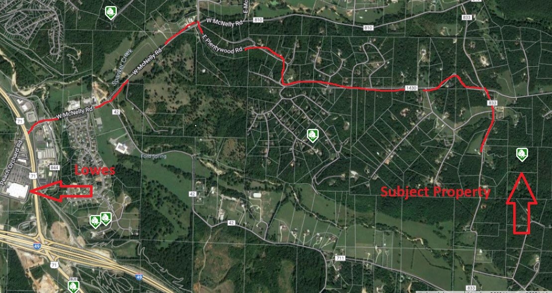 Looking for the perfect place to build your dream home? Well look no further! This property has the spot for you! It is quiet, private, and feels like it is way out in the country; but, it is 3.3 miles to the interstate. Wildlife is abundant.  Property is 11.5 acres in the Bentonville School District. The seller has a bulldozer and is continuing to clear and manicure the property. He will pave the road with an acceptable offer.