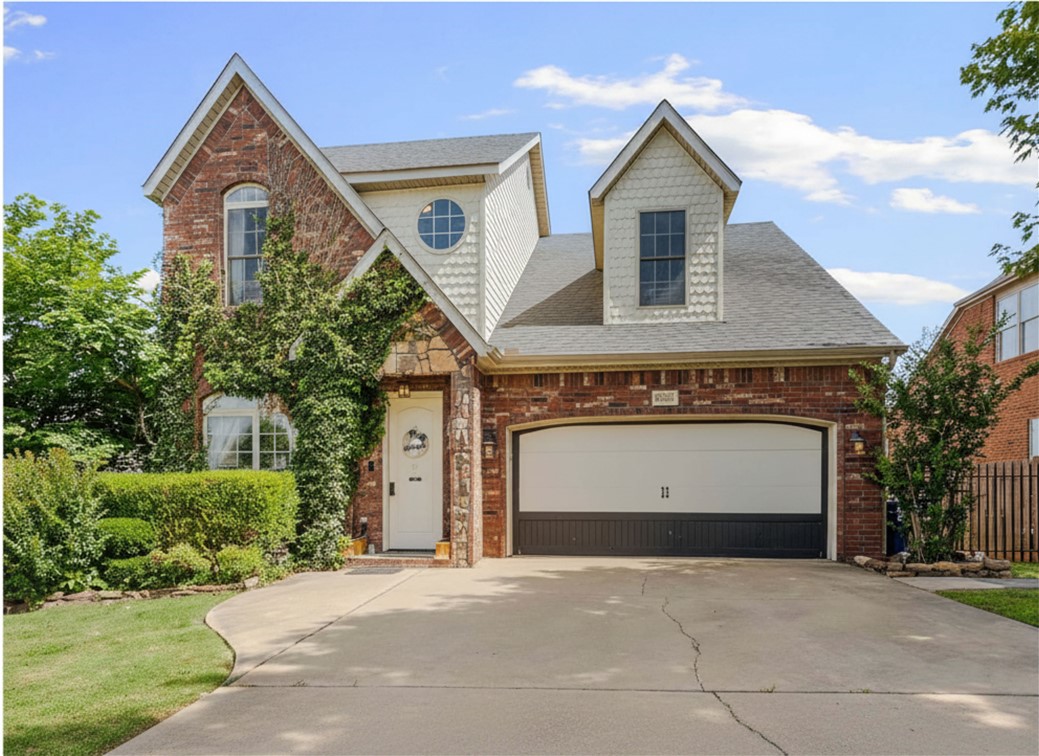 Charming 4-bed, 3-bath home, perfectly located for easy living.  Convenience for all your needs, from grocery stores, restaurants, and coffee shops, with quick access to I-49 for effortless commutes. Nearby parks, walking trails, and top-rated schools make this ideal. Tall vaulted ceiling showcases the upgrades that have transformed the interior, creating an airy, open feel and flooding the main living areas with natural light.  A new large covered deck with a sunlit backyard is perfect for entertaining. Move-in ready in a highly sought neighborhood, providing an ideal foundation for creating your envisioned lifestyle. With four bedrooms, this home presents flexible living arrangements, accommodating various needs for personal space or creative pursuits. This property invites you to envision a life of comfort and convenience in a well-established setting.