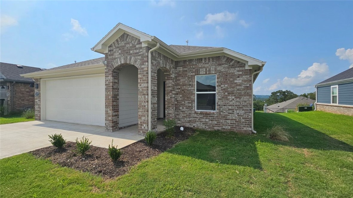 Amazing Abbot plan in Brentwood Village, located in Springdale, close to the C.L. "Charlie” and Willie George Park that consists of walking trails, dog park, splash pad, ball fields, and tennis courts close to the Don Tyson Parkway, near the highly sought-after Don Tyson School of Innovation and other schools. These brand-new homes will have a 4-side brick exterior with siding per plan! Single-story homes will have LVP throughout, while two-story homes will have carpet on stairs, in upstairs bedrooms and common areas. Kitchen will have lovely appliances, including a gas range, quartz countertops, and tile backsplash. The Primary bedroom has a fabulous ensuite with a walk-in shower and quartz countertops. LED lighting throughout. High efficiency AC with programmable thermostat. Come find your dream home today! Taxes and Parcel TBD. HOA dues are $450 annually through 2026 but will reduce to $250 annually in 2027.