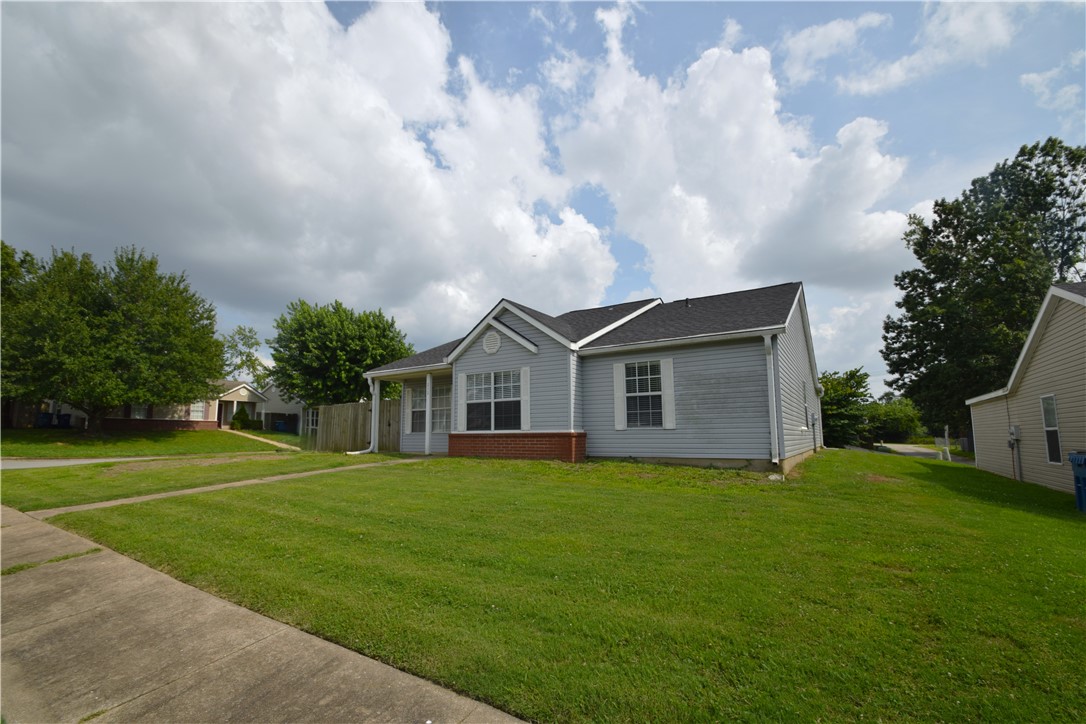 Great Bentonville location on a corner lot! 3 bedroom, 2 bath and a small office, 2 car garage with wood privacy fence back yard. All appliances convey including refrigerator, washer and dryer. No smoking, pet's negotiable with additional deposit and owner approval.