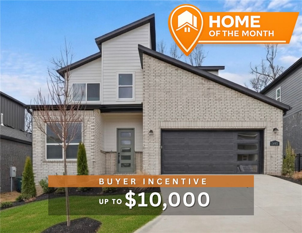 Discover this stunning modern home in the perfect East Fayetteville location—just a short walk to beloved Gulley Park! Quince floorplan featuring designer finishes throughout. Enjoy a spacious open floorplan with a large living room, electric fireplace with accent wall, and beautiful wood flooring. The chef’s kitchen boasts 3cm quartz countertops, stainless steel frigidaire professional-grade appliances, custom cabinets to the ceiling with soft close door hinges, vented hood,  and a walk-in pantry. The luxurious primary suite includes hardwood floors, custom beams, and a spa-like bathroom with walk in tile shower, soaking tub, double sinks and walk in closet. With a formal dining area with accent paint, private study with built ins, large covered patio, and included blinds and gutters, this home blends comfort, style, and convenience in one unbeatable package. POA maintained lawncare and access to Niokaska Creek Trail from the neighborhood!