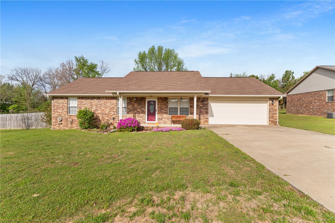 Welcome to this beautifully maintained 3 bedroom, 2 bath home in Roy Acres Estates. From the moment you step inside, you'll notice the inviting feeling and thoughtfully coordinated finishes that create a warm and comfortable atmosphere throughout. This home offers a functional layout, with washer, dryer and refrigerator all conveying for added convenience! Recent updates include a new roof (January 2024) and gutters added in March 2024, providing peace of mind for years to come. Step outside to enjoy the (partially covered) newly added back deck (2025) -perfect for relaxing or entertaining. The above ground pool with surrounding deck creates an ideal space to cool off and enjoy those Arkansas summers! Covered storage in the backyard provides space for lawn equipment, gardening tools or seasonal items. Located in a subdivision with underground utilities, this home combines comfort, updates and thoughtful features throughout.