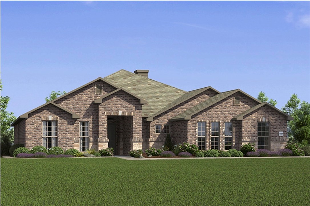This plan features a 4-bedroom, 3-bathroom with over
2,500 square feet of living space, a formal dining room,
and a spacious family area for plenty of room to play and
dine. The primary suite includes two bathroom vanities,
walk-in closets, and a separate tub and shower. Also,
enjoy the open layout living area and a large single-level
island in the kitchen. Taxes subject to change based on new construction.