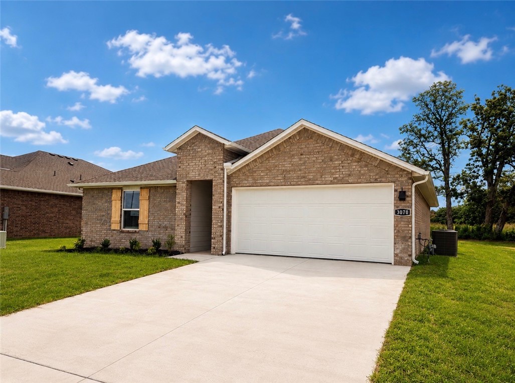 Beautiful Bryant plan in West Wind! Each home in West Wind was meticulously crafted with attention to detail, creating a space that feels both luxurious and welcoming. These homes are complete with granite kitchen countertops, 36-inch cabinets, and stainless-steel appliances! The primary bath features double sinks, and a walk-in shower! The secondary bath will have a tub/shower. Each home features LVP flooring throughout (per plan). These homes offer a covered patio (per plan), garage door opener, landscape package (per plan), and beautiful 4 Sides brick with siding (per plan). Bentonville Schools! These properties are located in the city limits of Centerton. Gravette Post Office will be handling the mail in this subdivision, and they will have a Gravette zip code.