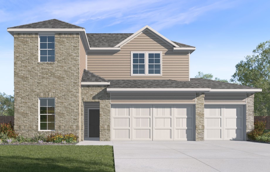 The Mitchell plan in Hughmount South, in beautiful Fayetteville, AR! This two-story plan offers 4 bedrooms, 3 full bathrooms, and an upstairs game room! Upon entering, you will find a spacious open kitchen and living area with a beautiful, modern electric fireplace with a poplar mantle! The kitchen features quartz countertops, 42-inch cabinets, tile backsplash, and a gas range! This home will feature LVP throughout the first floor, and carpet on stairs and in all upstairs bedrooms and common areas! Each bedroom and the living room will have a ceiling fan. The primary suite features stunning beams, and a beautiful ensuite with a walk-in shower and freestanding tub! Each home in Hughmount South offers a 3-car garage, 4-sides brick with Hardie® siding per plan, and a covered patio per plan. These homes feature LED lighting throughout, and a high efficiency AC with a programmable Wi-Fi thermostat. Taxes and parcel TBD.