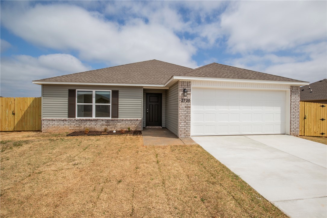 New Construction!!! 3 bedroom 2 bath home in Pea Ridge has open floor plan. Vinyl plank flooring through main living area and carpet in the bedrooms. Lots of storage. Kitchen features stainless appliances and includes over the range microwave. Master suite has large walk in closet and shelving. Covered patio and fenced yard. Pets allowed with additional deposit and pet rent.