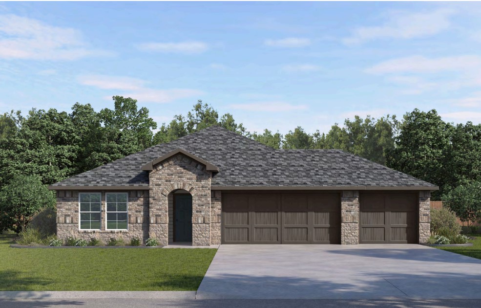 The Lovely Lakeway plan with a 3-car garage! Brentwood Village, located in Springdale, close to the C.L. "Charlie” and Willie George Park that consists of walking trails, dog park, splash pad, ball fields, and tennis courts close to the Don Tyson Parkway, near the highly sought-after Don Tyson School of Innovation and other schools. The Lakeway plan features a separate office space! These brand-new homes will have a 4-side brick exterior with siding per plan! Single-story homes will have LVP throughout, while two-story homes will have carpet on stairs, in upstairs bedrooms and common areas. Kitchen will have lovely appliances, including a gas range, quartz countertops, and tile backsplash. The Primary bedroom has a fabulous ensuite with a walk-in shower and quarts countertops. LED lighting throughout. High efficiency AC with programmable thermostat. Come find your dream home today! Taxes and Parcel TBD.
