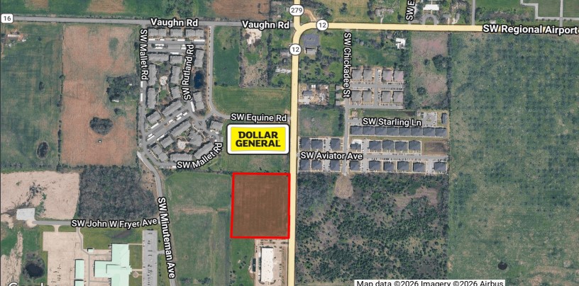 Build-to-suit or ground lease opportunity! Prime acreage on SW Regional Airport Blvd / Hwy 12 with 595' of road frontage. Light industrial zoning perfect for warehouse, flex space, and more. Centrally located between Bentonville and XNA, this property boasts high visibility and traffic counts.

Water and sewer at street.
11,000 cars per day on Hwy 12.
6.28 acres in high-growth Southwest Bentonville corridor.
Positioned between Bentonville, Centerton, and XNA Airport growth path.
Proximity to major employment drivers, including Walmart.
HQ and Northwest Arkansas business hubs.