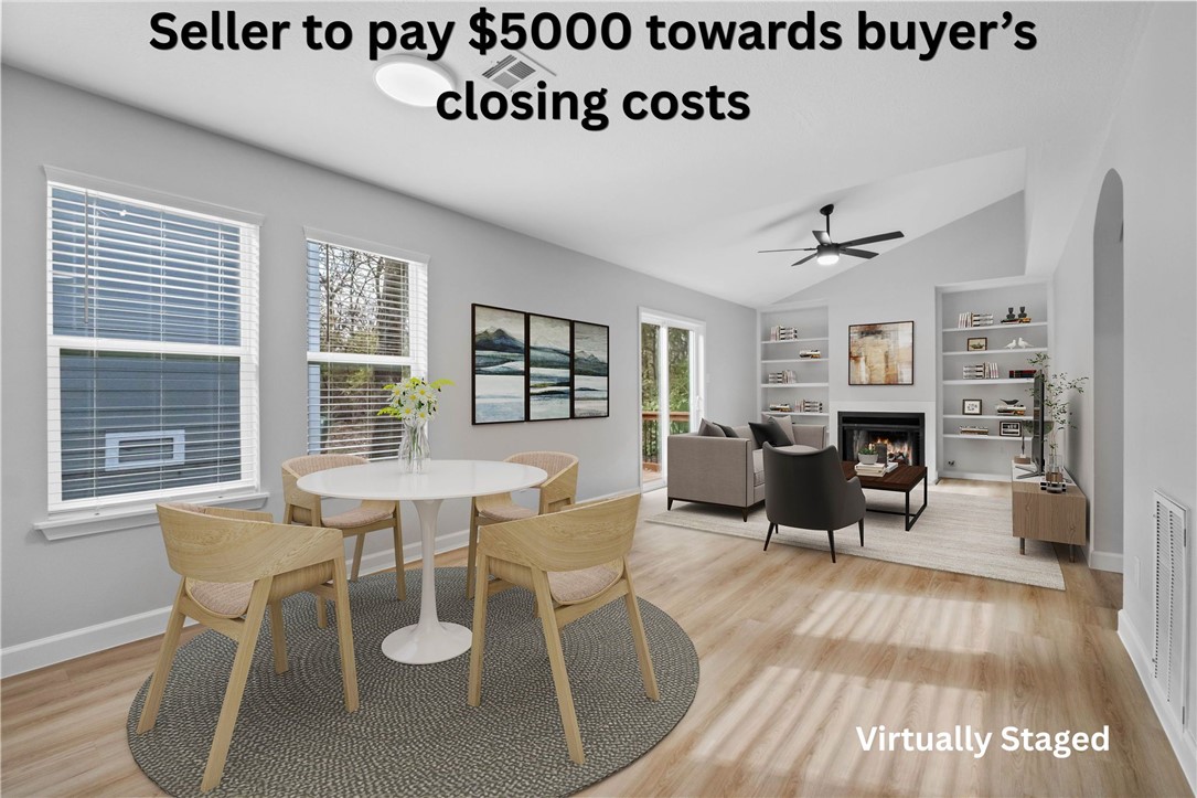 Seller is offering $5000 towards buyer's closing costs.  Beautifully renovated home in East Fayetteville - steps from Gulley Park.  Welcome to this fully updated 2 bed, 2 bath home located just a short walk from Gulley Park, local trails, and popular restaurants, and only minutes from the U of A and the Entertainment District.  Nearly every inch of this home has been refreshed, including a new roof, gutters, windows, Hardie siding, interior and exterior paint, LVP flooring, quartz countertops, and stainless steel appliances. The thoughtful split floor plan features a lovely living room with built-in bookcases and a cozy fireplace. The updated kitchen offers modern finishes and convenient access to the pantry, utility room, and a 2-car garage.  Located in a quiet, established neighborhood, residents enjoy access to a park with a walking trail, a community pool, and tennis courts.  A renovation of the pool and tennis courts is already planned, adding even more value to this property.