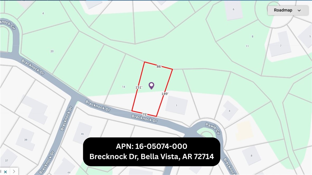 Welcome to Northwest Arkansas! Build your Northwest Arkansas dream home on this (potential) sewer lot located on Brecknock Drive in Bella Vista. Nestled among the natural beauty of the NWA. Enjoy convenient access to Bella Vista's extensive trail system, lakes, golf courses, parks, and recreational amenities. Located just minutes from Bentonville, the Walmart Home Office campus, Crystal Bridges Museum of American Art, and the growing amenities of Northwest Arkansas. Whether you're planning a primary residence, second home, or investment property, this lot offers an excellent opportunity to enjoy the outdoor lifestyle that makes Bella Vista so desirable. Buyer to verify availability of sewer, utilities, lot dimensions, building requirements, and POA information.  Put 36.460583, -94.193616 into your GPS to locate the lot.