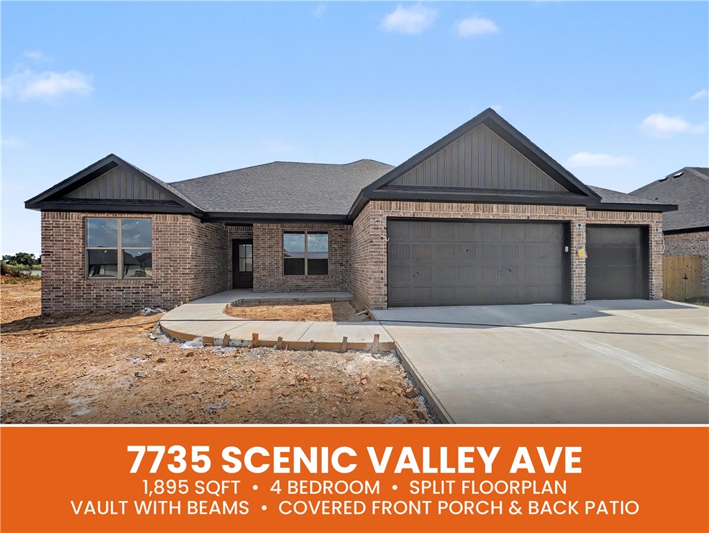 Welcome To Your Next Home, A Fresh 1,895 Square Foot New Build Tucked Into Fast Growing Spring Creek Farms. The Springdale Address Is Deceptive In The Best Way, Sitting Central To Every Corner Of Northwest Arkansas With Quick Reach To Work, Shopping And Everything Between. Step Inside To A Bright, Wide Open Layout Where The Living Area Rises Into A Vaulted Ceiling Dressed With Beams. Four Bedrooms Follow A Smart Split Design That Tucks The Primary Suite Away On Its Own, With Its Own Beam Detail, A Full Custom Tiled Shower, Dual Vanity, Private Water Closet And Roomy Walk In Closet. Cooks Will Love The Kitchen, Finished With Quartz Countertops On The Way, Under Cabinet Lighting, A Walk In Pantry And A Big Island That Seats The Crowd, Plus Space To Eat In. Crisp Trim Work Ties It Together. Out Back, A Covered Patio Waits For Slow Evenings, Matched By A Welcoming Covered Front Porch. A Coming Phase Adds A Pool, Playground And Walking Trails Steps From Your Door. Lock In Now While There Is Still Time To Make It Yours.