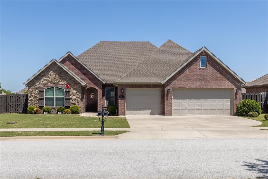 Beautiful home in The Villages of Sloanbrooke with something for everyone. This one-level home on gorgeous corner lot has 4 spacious BRs plus office/bonus with features galore inside & out. Incredible 3-car garage with epoxy flooring & mini-split a/c, utility room w/built-in locker cabinet & sink ,great kitchen w/bar, wall oven & microwave, gas cooktop & corner pantry. Outdoor living at it's best with outdoor fireplace on covered back patio and so much more.