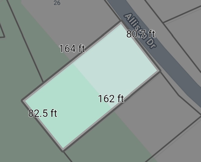 Buildable lot with survey available.