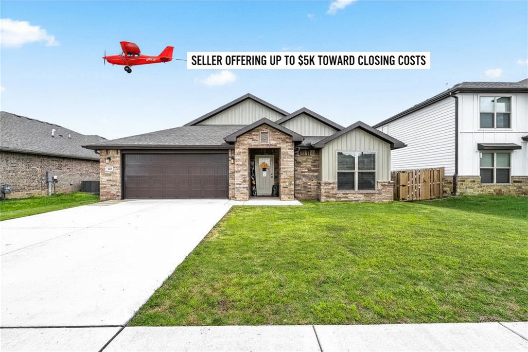 You guys were SO close to building new — and then you found this place! 2041 Bluestem Drive in Centerton is basically brand new, built in 2024 by Schuber Mitchell Homes, and it has everything you were looking for. Three bedrooms, two baths, 1,744 square feet — all on one level with a gorgeous brick exterior. Inside, there's granite countertops, a gas range, walk-in closets, ceiling fans, and LED lighting throughout. There's even a covered patio and a wood-fenced backyard, which we know was on your must-have list. Bentonville schools, no flood zone, and it's priced at $360,000. You get all the newness without the stress of a build timeline, contractor delays, or surprise costs. Honestly, it checks every single box. Schedule your showing asap!
