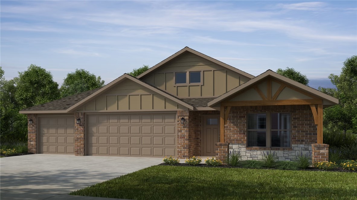 This spacious 4 bedroom, 2-bathroom home offers
1,950 square feet of smart, stylish living. From the
moment you step inside, 10-foot ceilings in the entryway,
kitchen, and living room to create a grand, open
atmosphere. The primary bathroom includes dual vanities
for added comfort, and a flexible fourth bedroom option
lets you customize the space to fit your life—perfect for a
home office, guest suite, or creative studio.
As part of our 1950 3-Car Series, this plan also includes an
upgraded third-car garage, providing extra space for
storage, hobbies, or additional vehicles.
With the luxury feel of a larger home and a layout
designed around your lifestyle, this plan delivers more of
what matters, right where you need it. Taxes subject to change based on new construction.