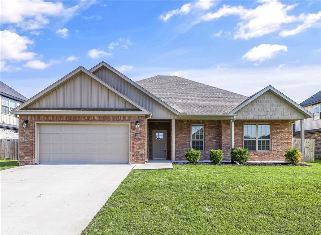Welcome home to this beautifully maintained four-bedroom, 2.5-bath home featuring a desirable split-floor-plan that offers both privacy and functionality. The spacious open concept layout creates the perfect setting for everyday living and entertaining, with seamless flow between the main living, dining, and kitchen areas. Freshly painted throughout and featuring brand-new carpet, this home is move-in ready & waiting for its next owners. Modern finishes and thoughtful details add style & comfort to every room, creating a warm & inviting atmosphere. The north-facing orientation provides excellent curb appeal and a welcoming first impression. Ideally located within walking distance of Gamble Elementary (Bentonville ISD) and less than 20 minutes from the new Walmart Home Office Campus, this property owners exceptional convenience for growing families and professionals alike. Whether you're purchasing your first home or looking for more space, this home delivers the perfect blend of comfort, location, and value.