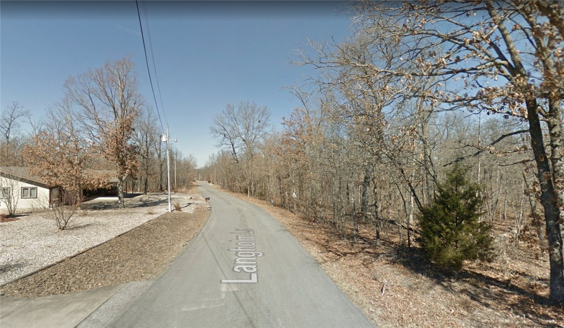 Great location right across from fire station.   Woods to the left, right, and back.  One house diagonally across street.  Right by Branchwood -- easy access to walking track by Loch Lomond dam, or new road leading to Missouri state line and shops, or new bypass, or Scotsdale or Highlands Links... this lot is right in the middle of many amenities.  And, it's not a cliff.