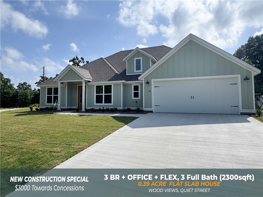 New Construction | 3 Bed + Office + Flex | 3 Full Baths This 2,300 sq ft new construction home blends refined design with everyday comfort, offering 3 bedrooms, a private office, a versatile flex room, and 3 full bathrooms—ideal for modern, active living. The open-concept layout is filled with natural light and elevated by quality finishes and thoughtful craftsmanship. The kitchen anchors the home with style and function, flowing seamlessly into the main living space for both relaxed evenings and effortless entertaining. A dedicated office creates a quiet work-from-home retreat, while the flex room adapts easily to a playroom, gym, or media space. Generously sized bedrooms & three full baths provide privacy & ease for busy households. Designed with energy-efficient features, ample storage, & smart flow, this home offers the rare balance of peaceful retreat & everyday adventure—quiet moments at home with easy access to outdoor recreation, schools, & daily conveniences. Situated on a very flat corner lot.