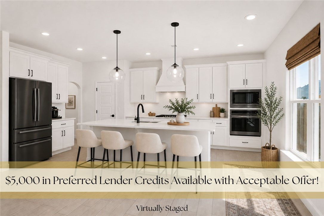 $5,000 Preferred Lender Credit Available! West facing! Step into this like-new, immaculately maintained 4-bedroom, 3.5-bath home where comfort meets sophistication. Thoughtfully designed with two primary suites, this home adapts beautifully to long-term guests or simply offering everyone their own retreat. At the heart of the home, you’ll find a chef-inspired kitchen showcasing gorgeous quartz countertops, upgraded black stainless steel appliances, and a seamless open-concept layout that flows into the living and dining spaces. The formal dining room sets the perfect stage for holiday gatherings, dinner parties, or intimate family meals. Upstairs and down, every detail has been carefully curated to create a sense of modern elegance while keeping everyday functionality in mind. Step outside and enjoy your own private escape—a back patio overlooking a flat, usable yard, ideal for pets, play, or unwinding after a long day. This home truly is the full package: stylish, versatile, and move-in ready!