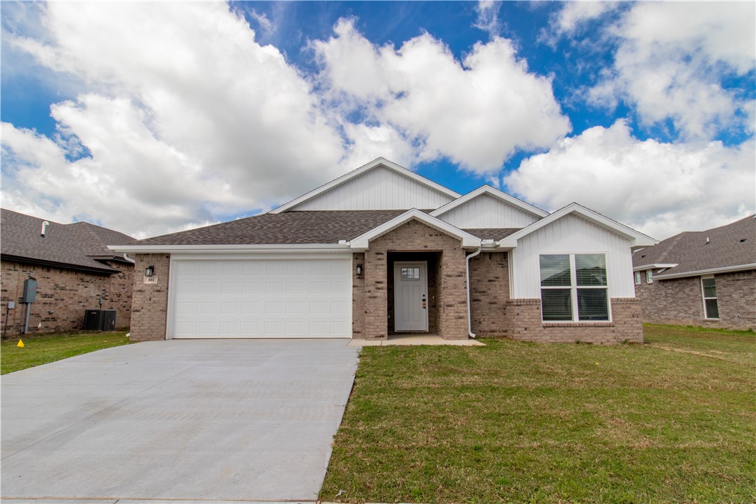 Discover modern comfort and style in this beautiful newer construction home by Schuber Mitchell in Pea Ridge. Featuring 3 bedrooms and 2 bathrooms, this thoughtfully designed home offers an open-concept layout that's perfect for entertaining, a desirable split-bedroom floor plan for added privacy, granite countertops, and stainless steel appliances. The spacious primary suite provides a relaxing retreat, while the covered back patio creates the perfect space for enjoying your morning coffee or unwinding in the evening. Combining quality craftsmanship, contemporary finishes, and everyday functionality, this move-in-ready home is one you won't want to miss—schedule your tour today!