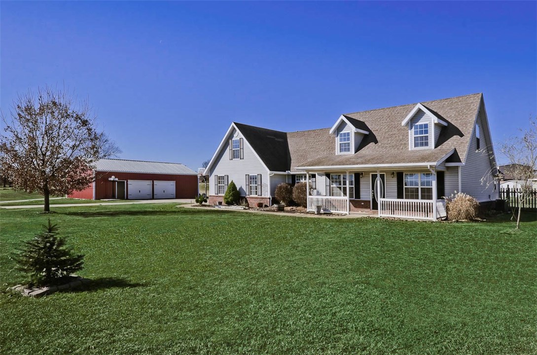 Great country home with beautiful views of the mountains from your front porch.  Home ,shop and  1.18 acres, 3 BR  2-1/2 bath, bonus rm (opt 4th BR), eat-in kitchen with bar gas stove, lot's of cabinets , built-in hutch, large master bedroom, walk-in closet, master bath has 2 sinks, shower , tub & private exit to patio, built-in desk on upstairs landing, detached 30' x 40' shop/garage, built in 2012 above ground pool.  priced below current appraisal.