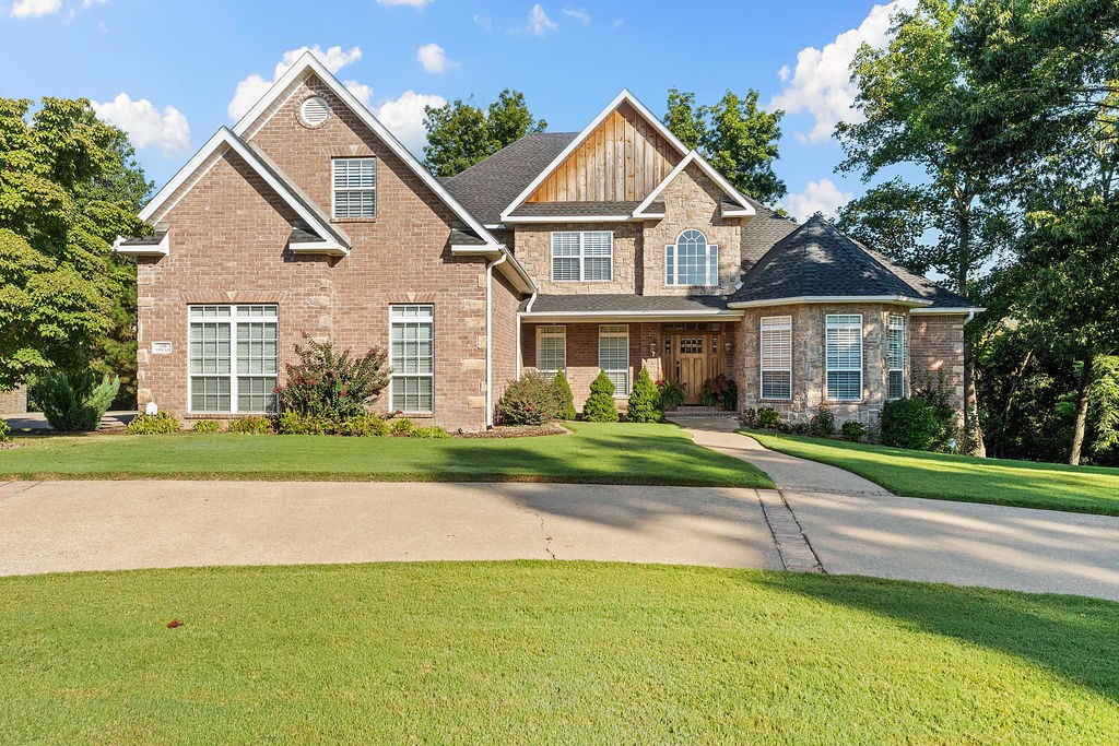 Amazing North Bentonville Location!!! Near walking and mountain biking  trails with quick access to I-49! This spacious 5-bedroom home offers room for everyone. Enjoy two large living areas plus a game room, perfect for entertaining or spreading out. The home also features two dedicated offices/studies, a formal dining room, and a beautifully remodeled chef’s kitchen with custom built-ins and a large eat-in area.  Step outside to a two-level deck designed for outdoor relaxation and gatherings. A circular drive and lush landscaping enhance the curb appeal. The luxurious master suite includes a cozy fireplace, sitting area, and a remodeled bath for your private retreat.