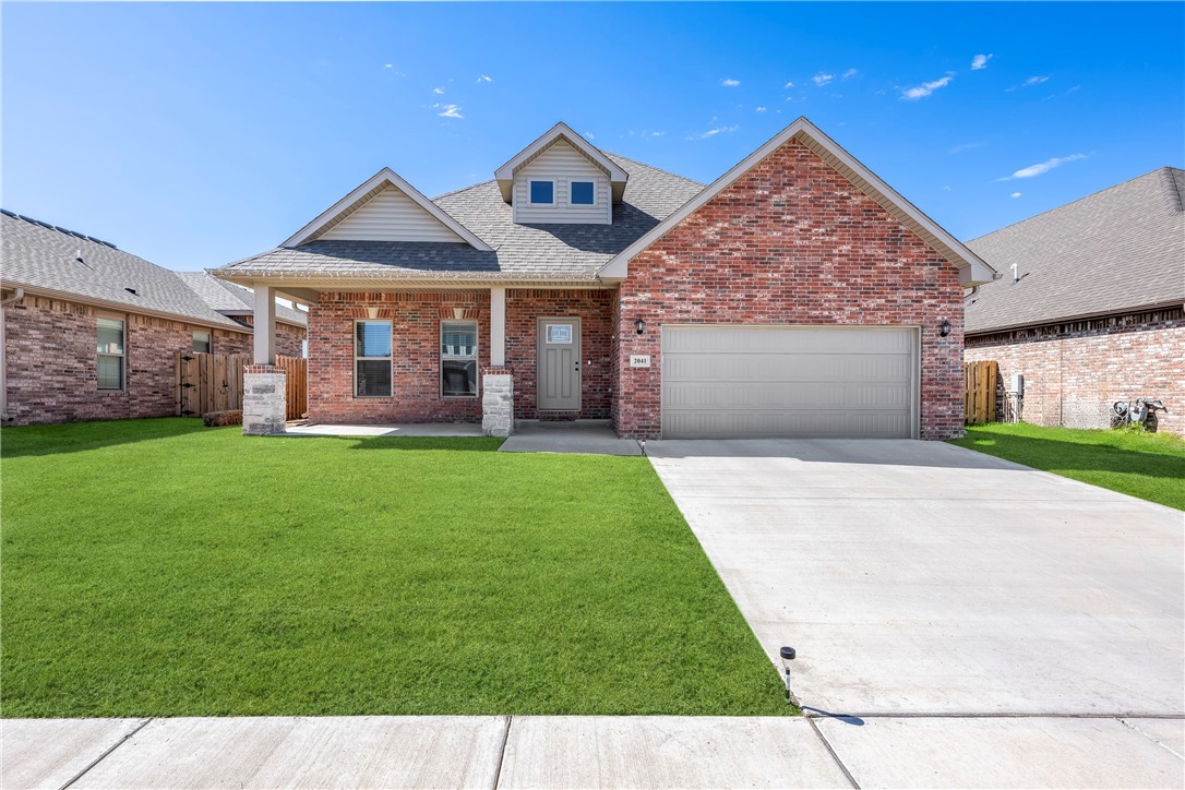 This beautifully crafted custom home is the one you've been waiting for. Step inside to an inviting open floor plan filled with natural light, featuring black stainless steel appliances, granite countertops, an oversized pantry, and a fireplace. The pocket office and under-stair nook adds functional charm to the main level. A convenient half bath is also located downstairs. The spacious primary suite serves as a retreat, featuring a large walk-in closet that connects directly to the laundry room. The ensuite bath boasts a double vanity, walk-in shower, and soaking tub. Upstairs, you’ll find two additional bedrooms, a full bathroom, and a flex space. Enjoy outdoor living in the private backyard. Smart home upgrades include a Ring doorbell, dual Ecobee thermostats, USB outlets in the kitchen and primary suite, smart garage opener, and integrated AV & lighting controls. Don’t miss your chance to make this exceptional home yours. Welcome home!