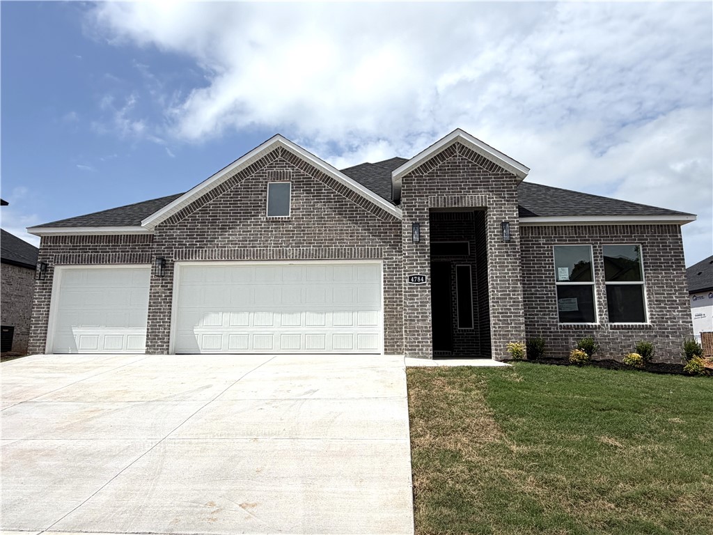 Sold before print! The Josephine plan in Hughmount South, in beautiful Fayetteville, AR! This single-story plan offers 4 bedrooms and 3 full bathrooms! Upon entering, you will find a spacious open kitchen and living area with a beautiful, modern electric fireplace with a poplar mantle! The kitchen features quartz countertops, 42-inch cabinets, tile backsplash, and a gas range! This home will feature LVP throughout! Each bedroom and the living room will have a ceiling fan. The primary suite features stunning beams, and a beautiful ensuite with a walk-in shower and freestanding tub! Each home in Hughmount South offers a 3-car garage, 4-sides brick with siding per plan, and a covered patio per plan. These homes feature LED lighting throughout, and a high efficiency AC with a programmable Wi-Fi thermostat. Taxes and parcel TBD.
